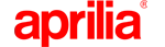 The red Aprilia logo featuring lowercase lettering against a white background.