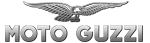 The Moto Guzzi logo featuring a stylized metallic eagle above the brand name in silver, bold, sans-serif lettering.