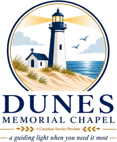 The logo for sample funeral home is shown on a white background.
