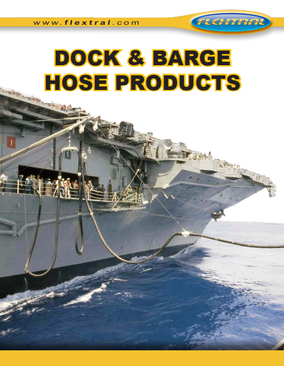A brochure for dock and barge hose products