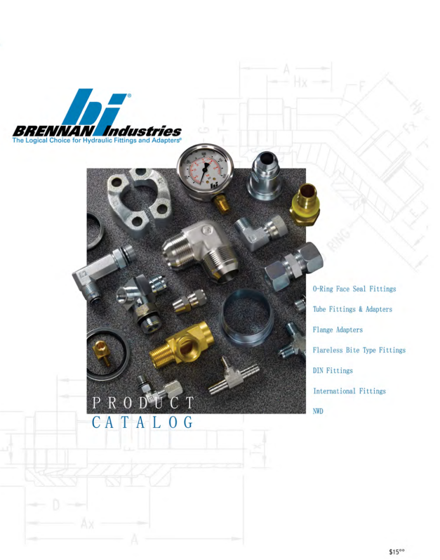 A product catalog for brennan industries shows a variety of products.