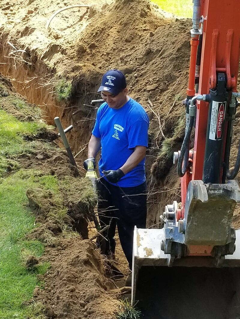 Churyk Company team digging well water system