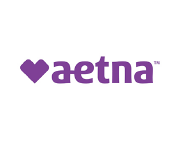 Purple Aetna logo with heart icon