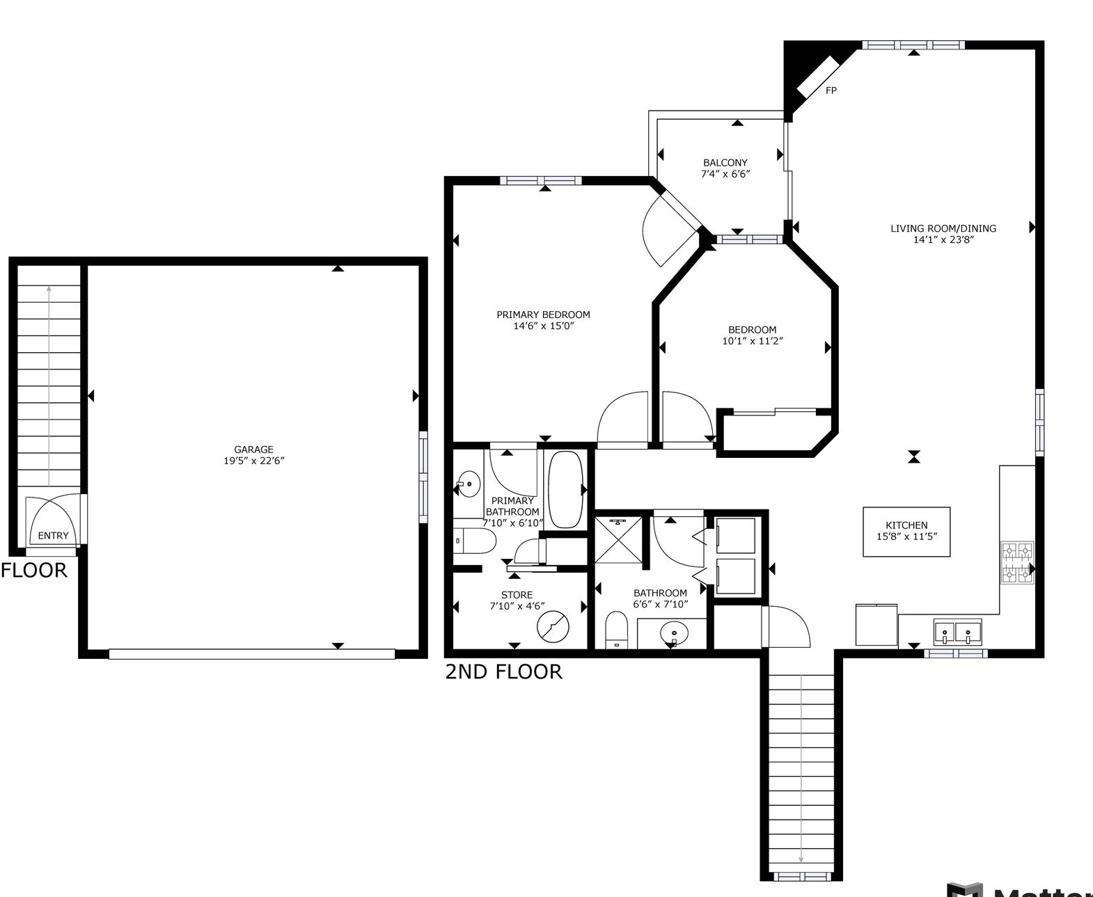 Emerald Park VIllas, 2 Bed, 2 Bath Floor Plans