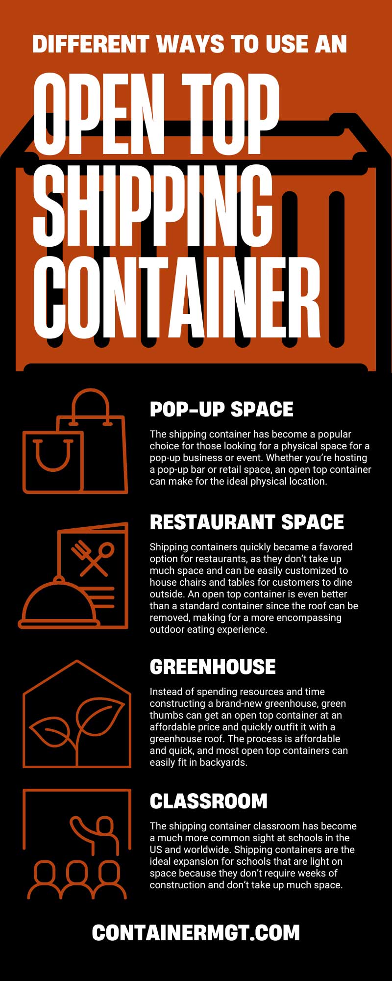 Different Ways To Use an Open Top Shipping Container Different Ways To Use an Open Top Shipping Container