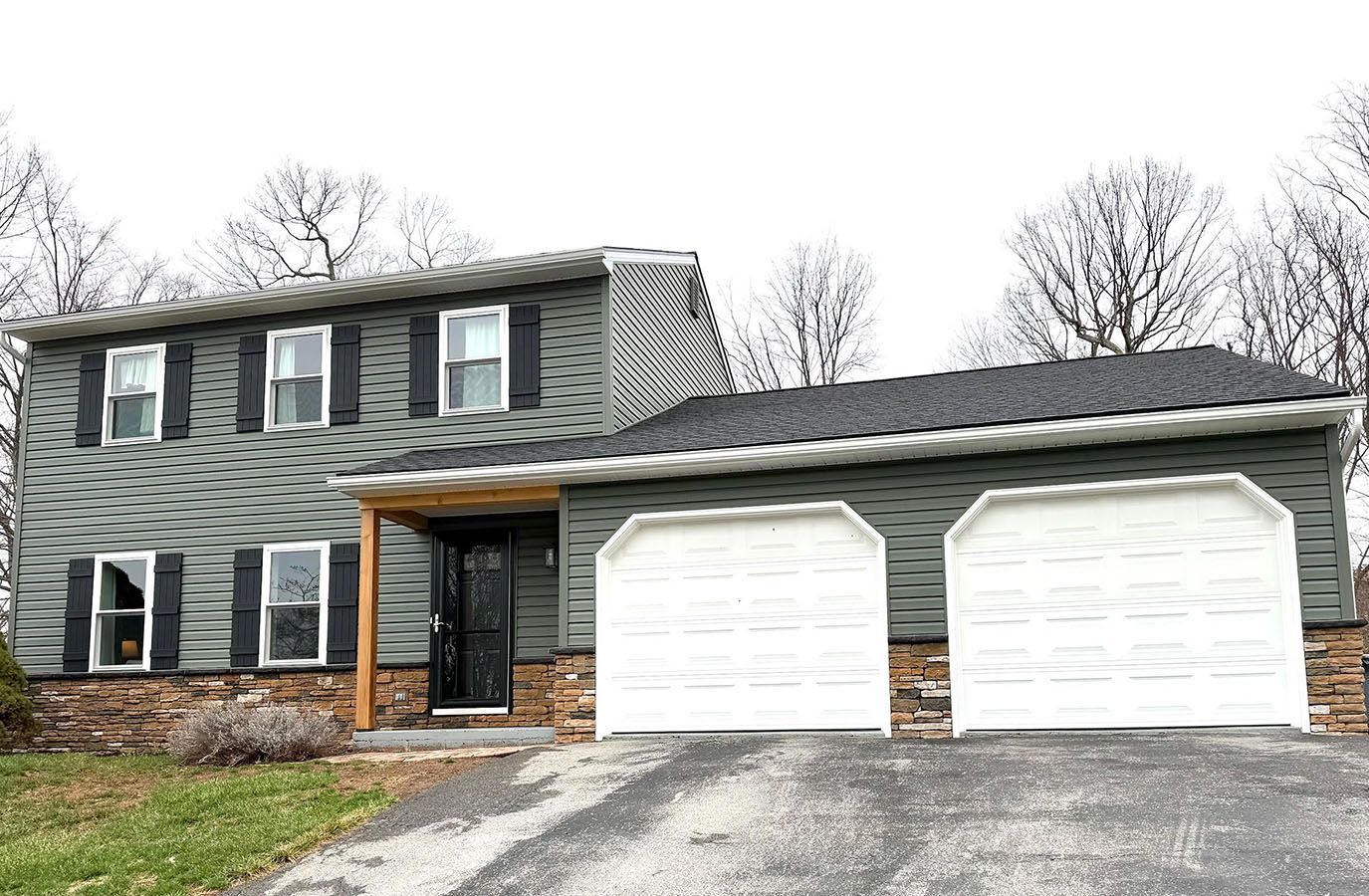 replaced siding, new roofing