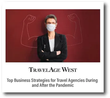 TravelAge West article cover about top business strategies during and after the pandemic