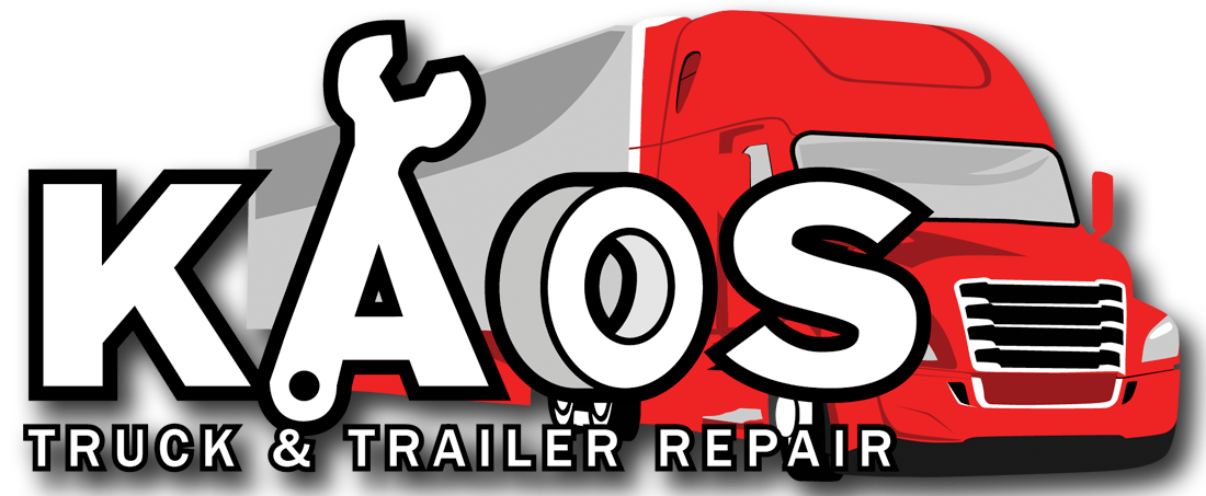 A logo for kaos truck and trailer repair