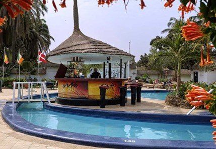 Poolside bar in Gambia
