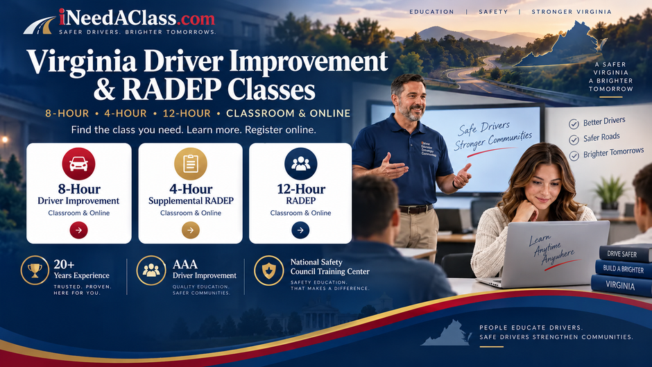 Driver Training Solutions Virginia Driver Improvement and RADEP classes
