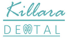 Killara Dental logo in teal script with stylized tooth icon above bold lettering