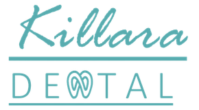 Killara Dental logo in teal script with stylized tooth icon above bold lettering