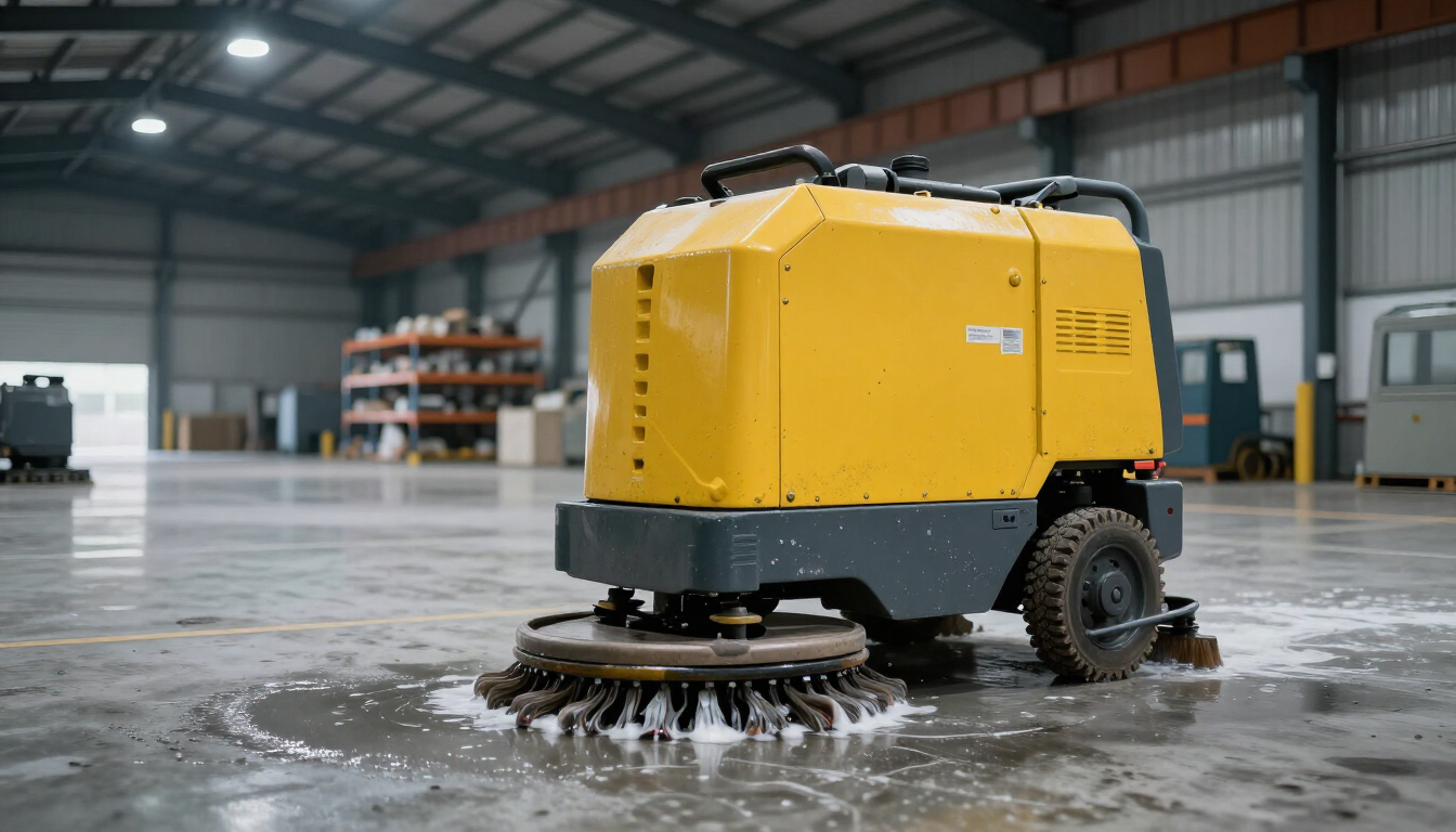 Industrial floor cleaning
