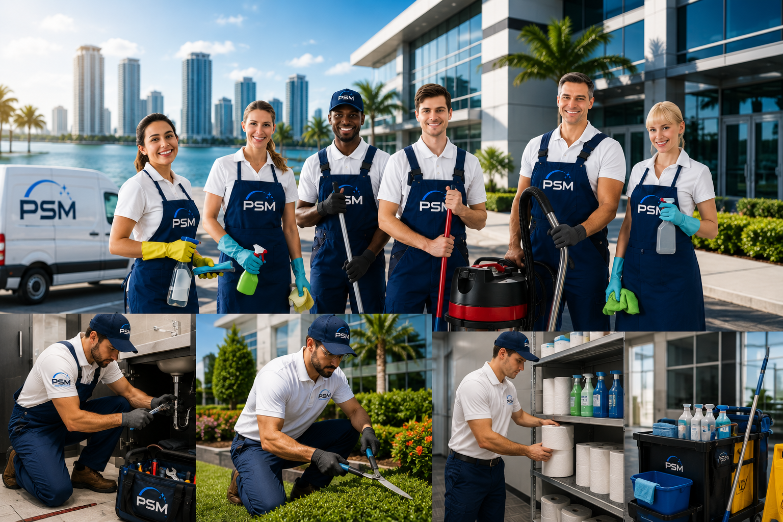 Multidisciplinary facility services including groundskeeping