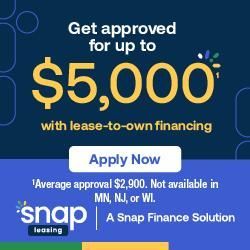 Advertisement for Snap Finance leasing: 
