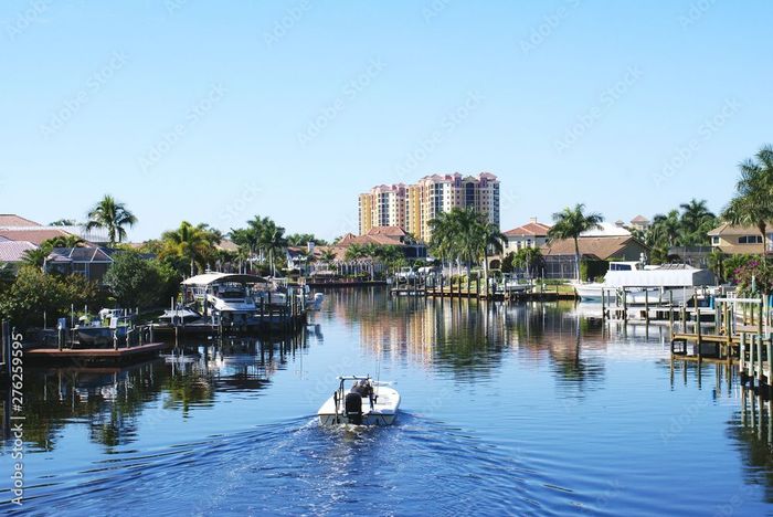 Cape Coral waterfront homes along a canal