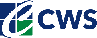 Logo for CWS featuring a stylized 