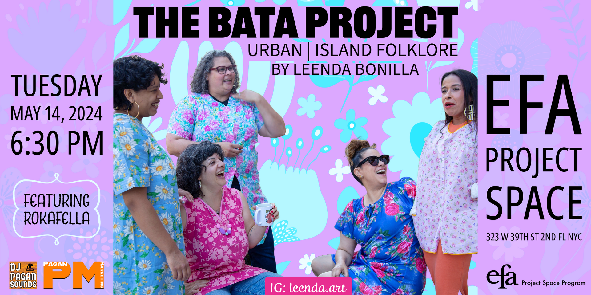 a poster for the bata project featuring a group of women