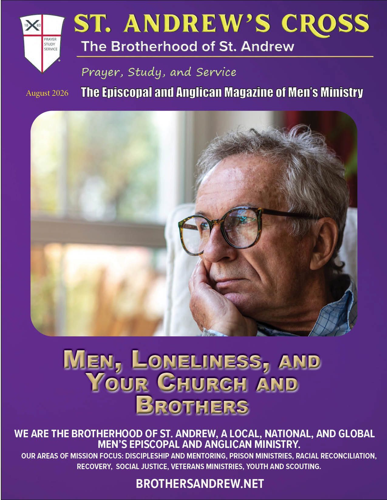 Brochure cover: Man glazing
