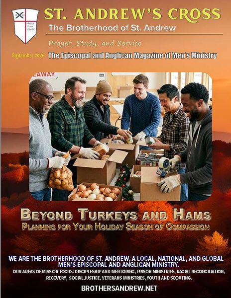 Magazine cover: Men packing box