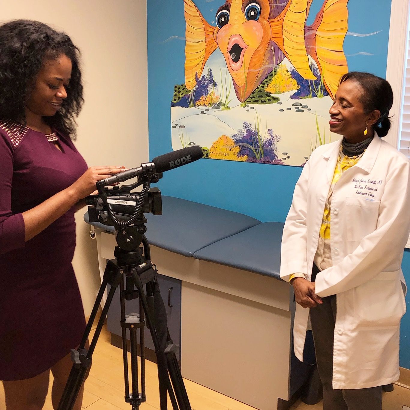 Doctor on camera