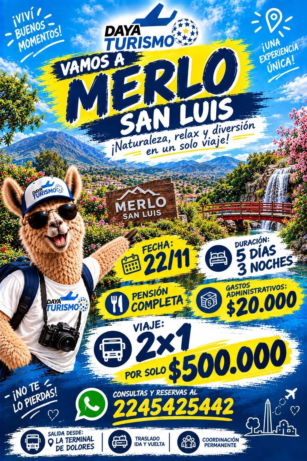 Merlo, San Luis 2x1!