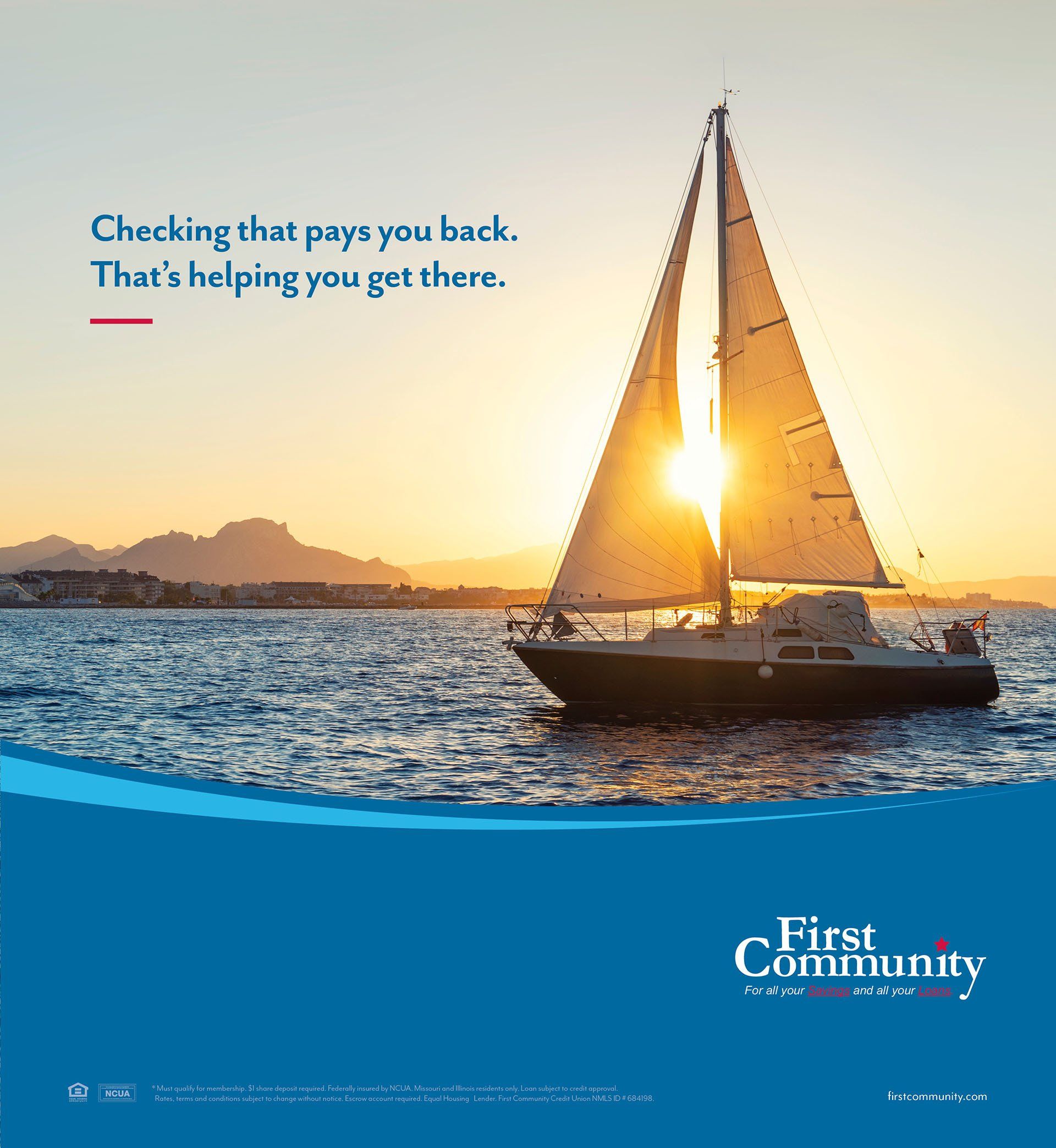 A sailboat is floating on top of a body of water at sunset.