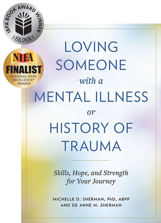A book titled loving someone with a mental illness or history of trauma
