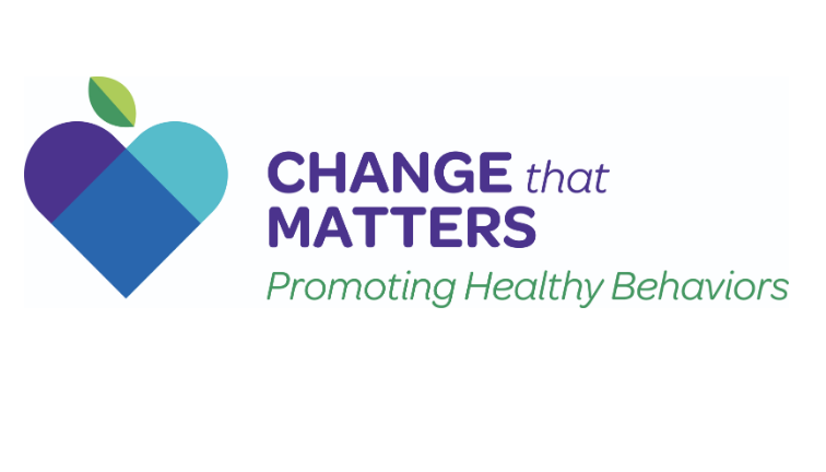 A logo for change that matters promoting healthy behaviors.