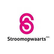 Een roze logo met de letter s erop
