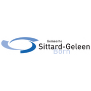 Het logo van de gemeente Sittard-Geleen is blauw en wit.