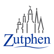 Een blauw-wit logo voor een bedrijf genaamd zutphen.
