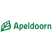 Het logo van apeldoorn is groen en heeft een blad erop.