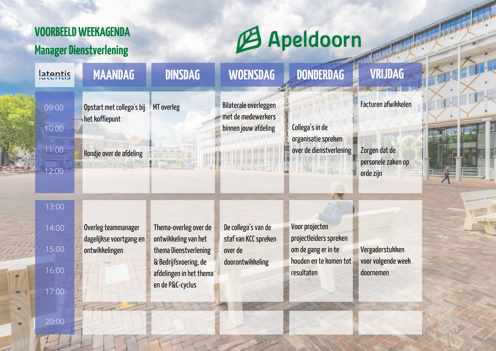 Een kalender met het woord Apeldoorn erop