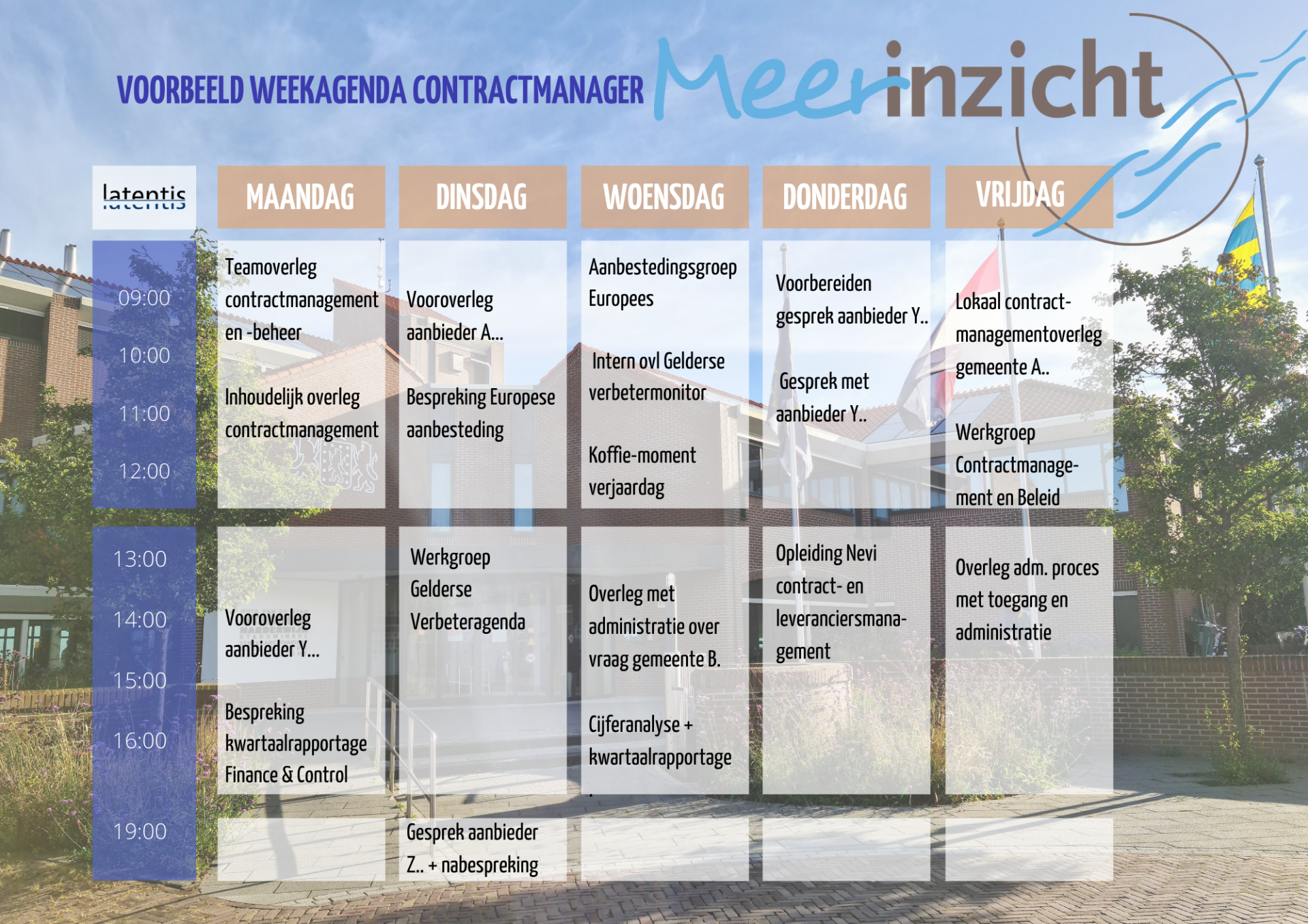 Een kalender met het woord meerzicht erop