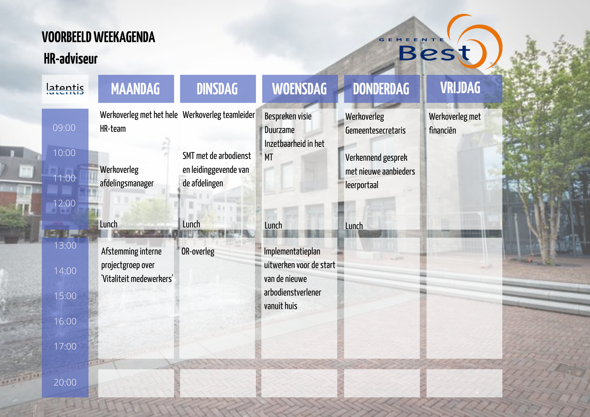 Een kalender met het woord 'beste' erop