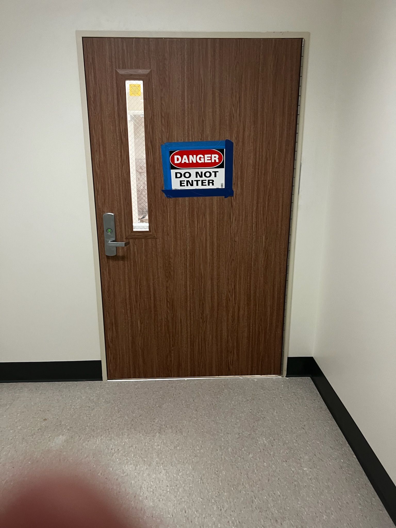 Brown door with a 