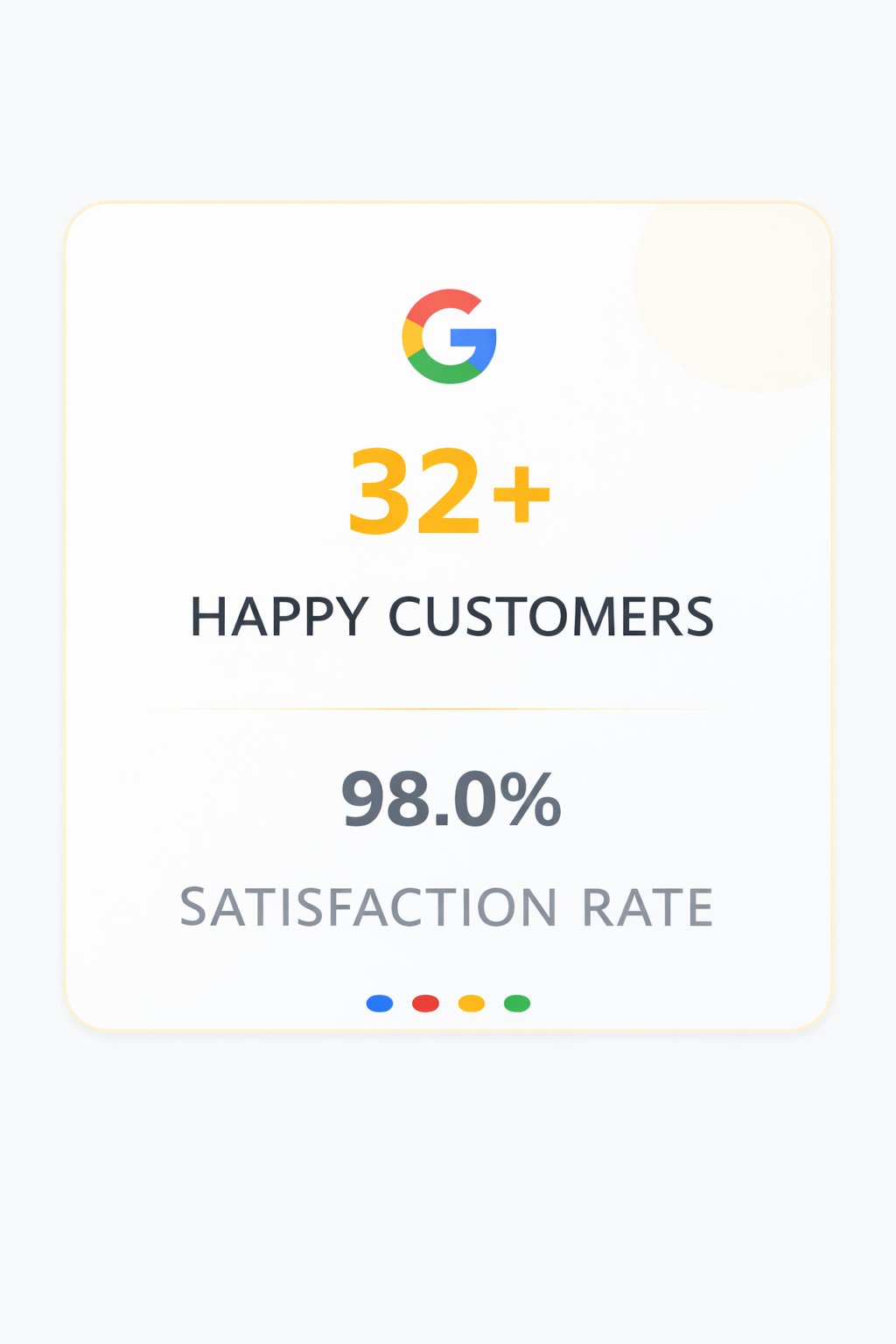 Google reviews for WL3 Designs highlighting a 4.9 star rating and satisfied customers