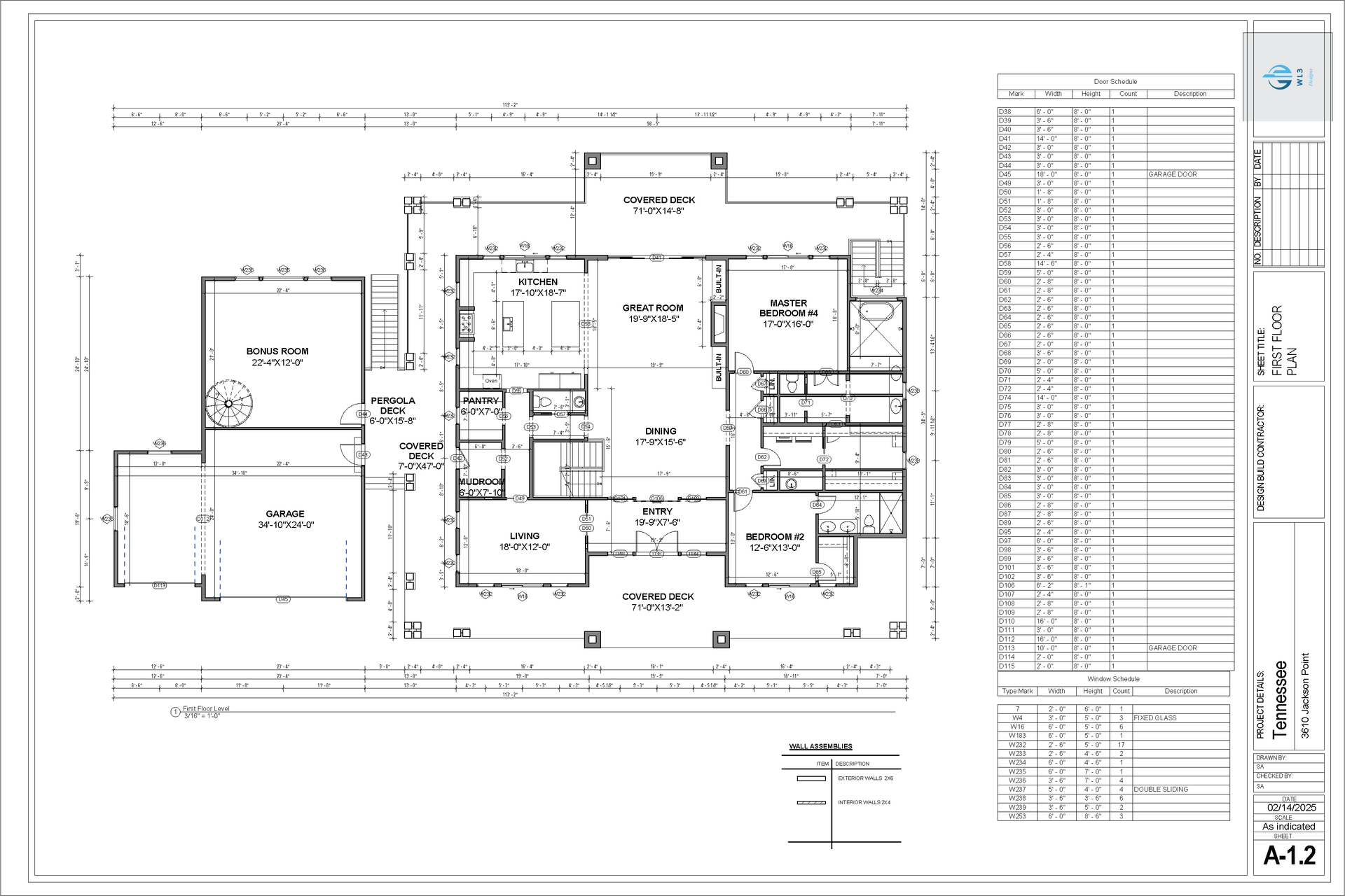 Architectural floor plan of a building, showing rooms, walls, and dimensions.