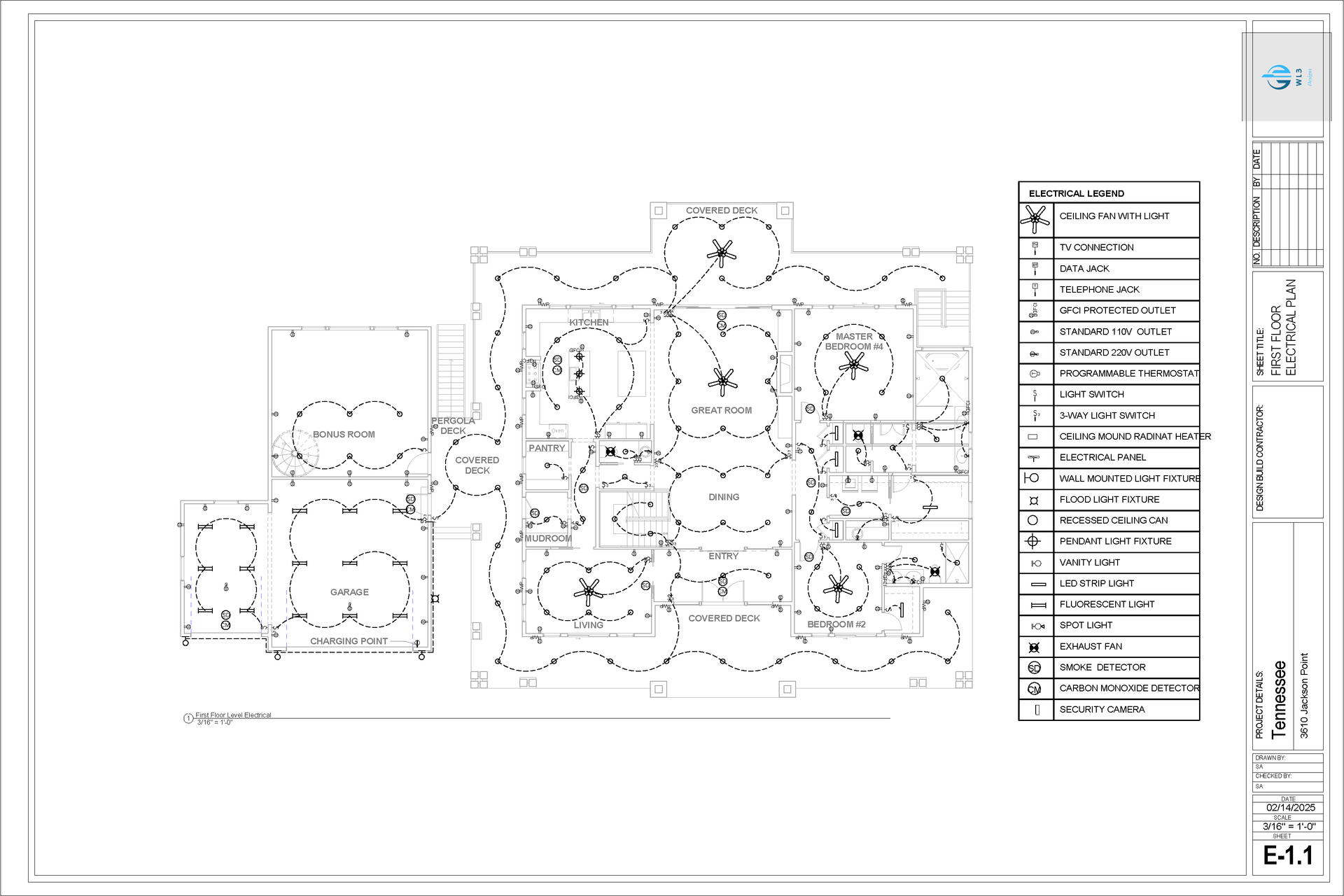 Architectural plan of a building layout with labeled rooms, and a legend.