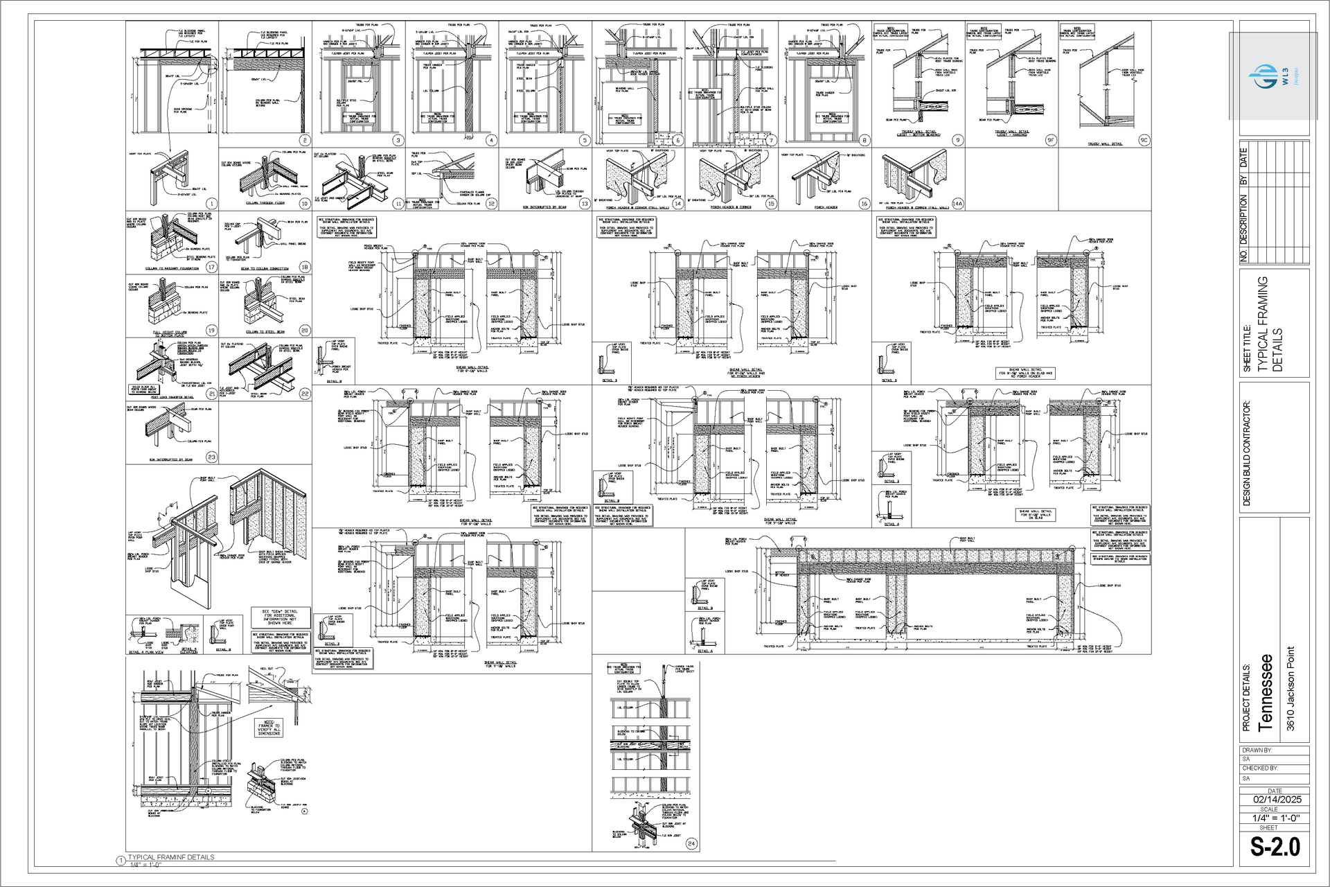 Architectural blueprints with detailed drawings of door frames and related building components.