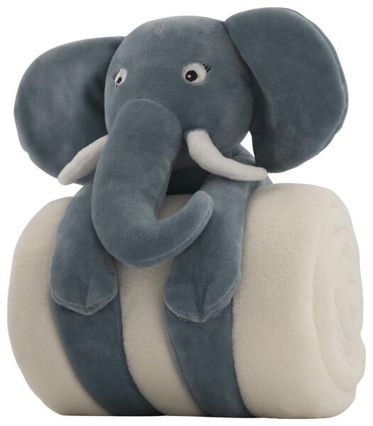 Olifanten knuffel met dekentje