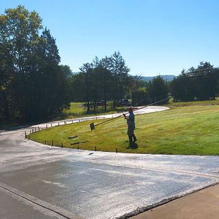 long winding shiny new driveway