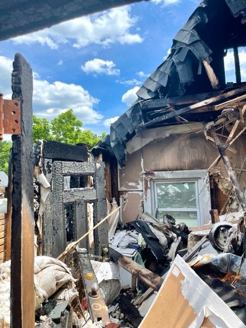 House On Fire And Beautiful House — Windsor, CT — HIG Roofing & Construction LLC House On Fire And Beautiful House — Windsor, CT — HIG Roofing & Construction LLC