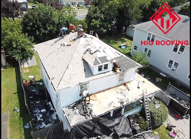 Roof Construction Aerial View — Windsor, CT — HIG Roofing & Construction LLC