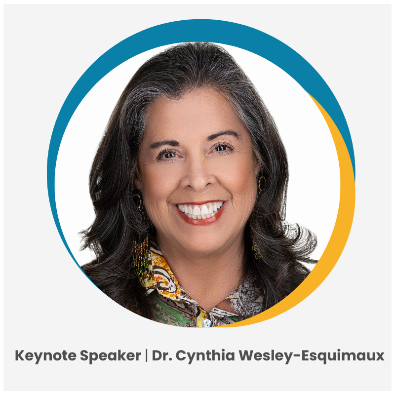 A picture of a keynote speaker named cynthia wesley-esquimaux