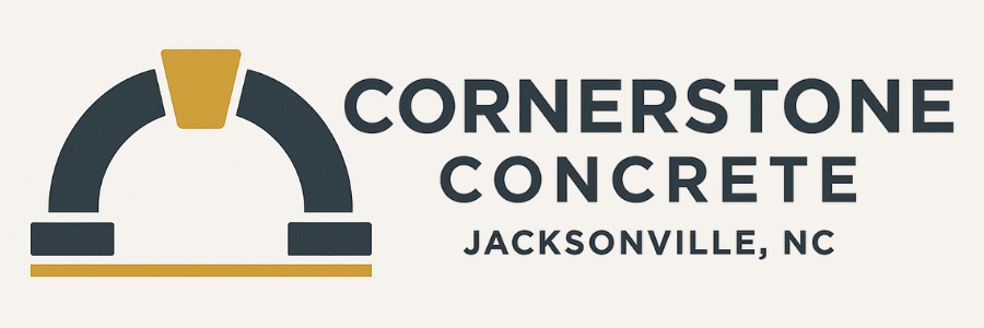Cornerstone Concrete Jacksonville NC logo – decorative stamped and stained concrete patios