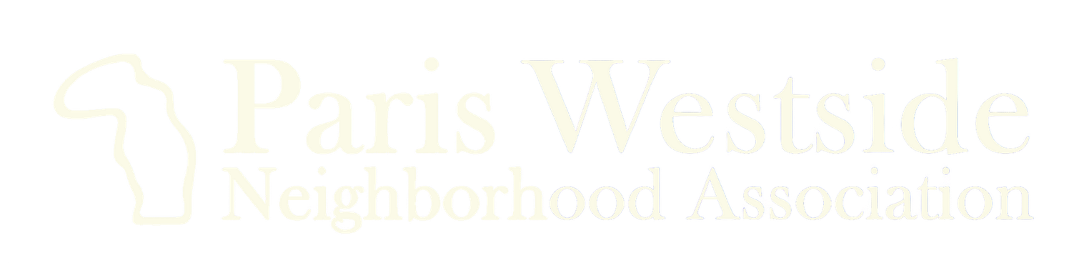 Paris Westside Neighborhood Association logo.