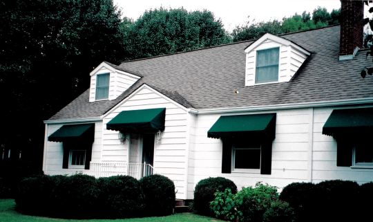 White & Green House — Chattanooga, TN — Chattanooga Awning Company White & Green House — Chattanooga, TN — Chattanooga Awning Company