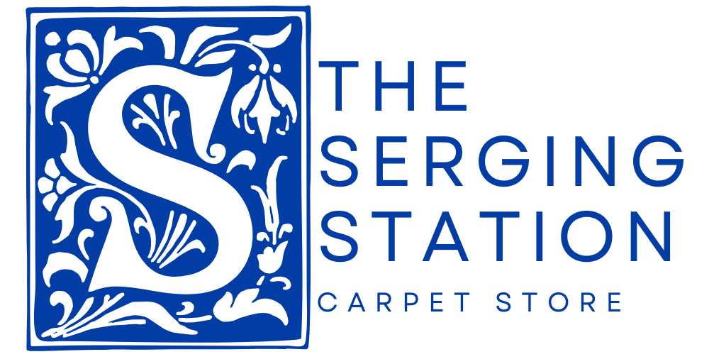Blue and white logo for